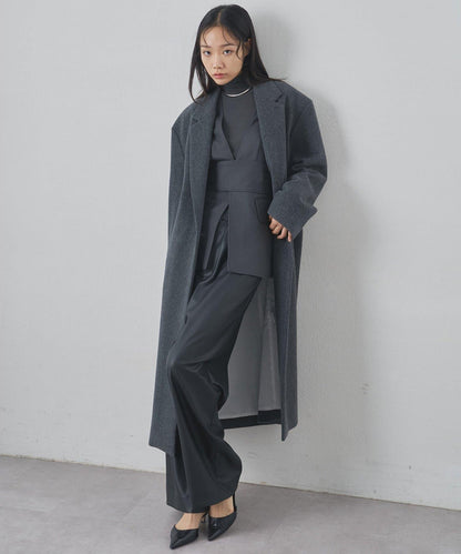 羊毛長款切斯特大衣