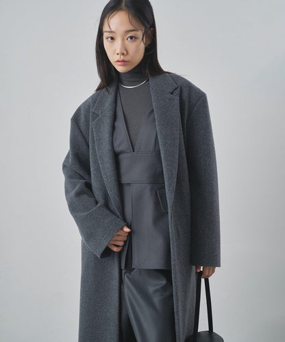 羊毛長款切斯特大衣