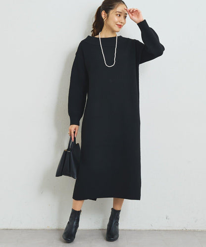 《大人可愛主角級單品◎》2WAY船領蝴蝶結針織連衣裙