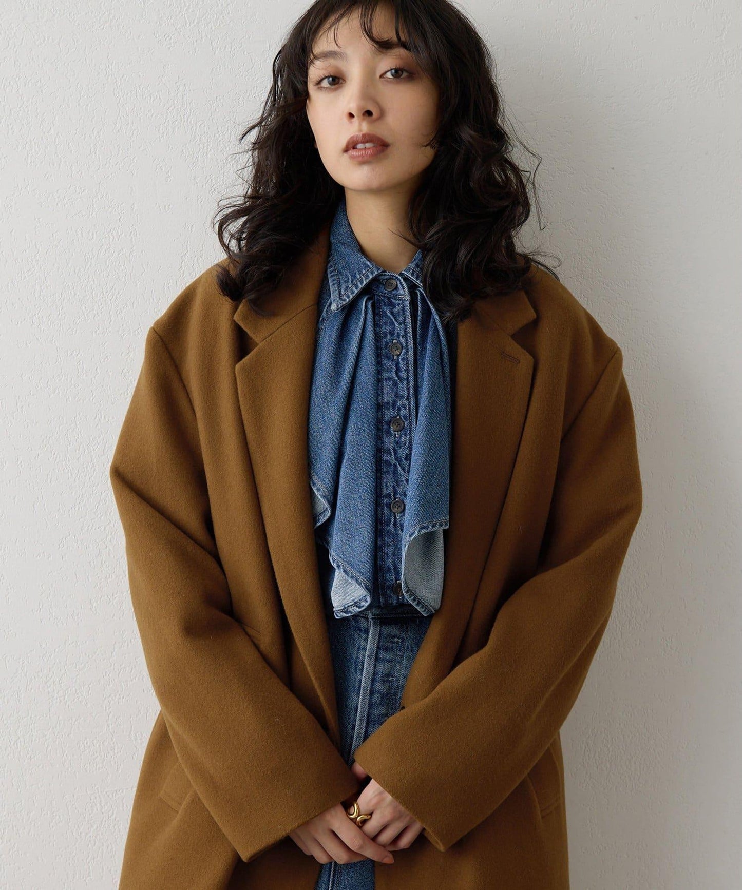 羊毛長款切斯特大衣