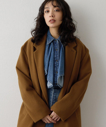 羊毛長款切斯特大衣