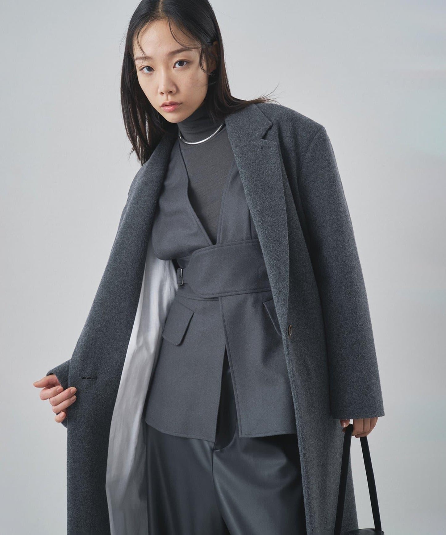 羊毛長款切斯特大衣