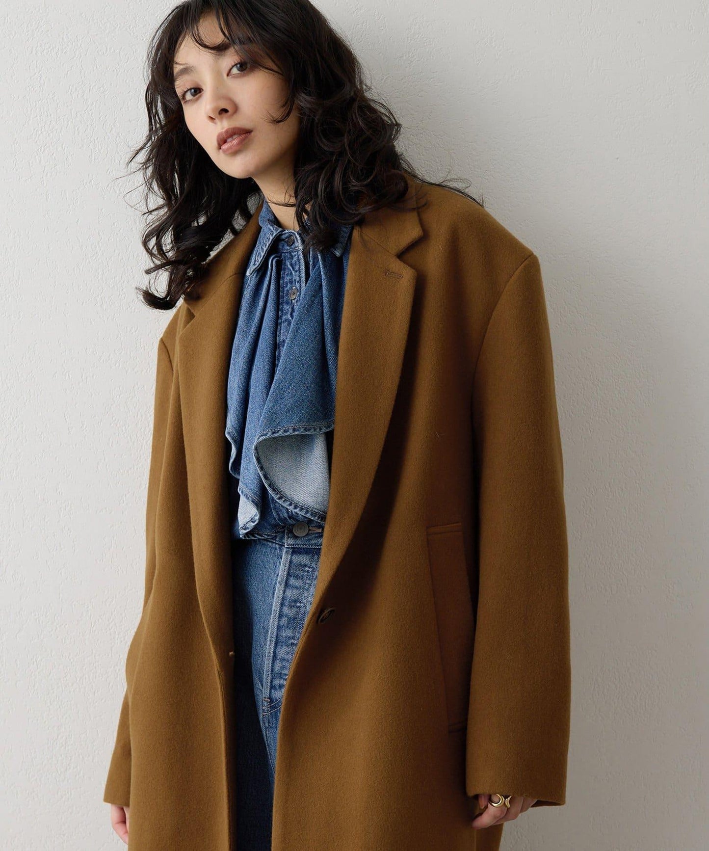 羊毛長款切斯特大衣