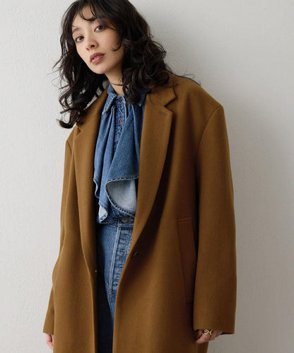 羊毛長款切斯特大衣