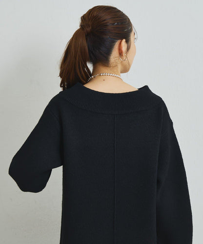 《大人可愛主角級單品◎》2WAY船領蝴蝶結針織連衣裙