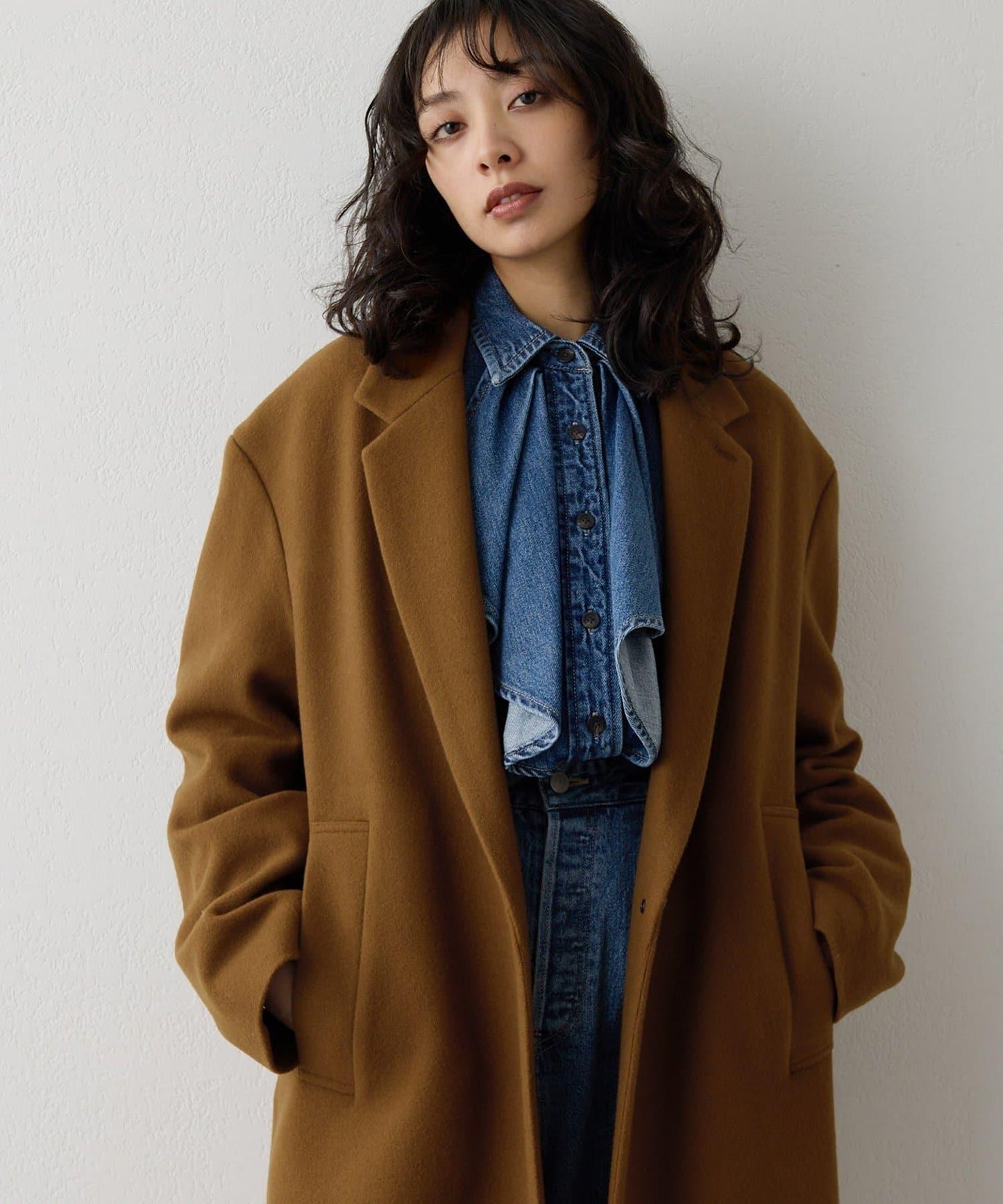 羊毛長款切斯特大衣