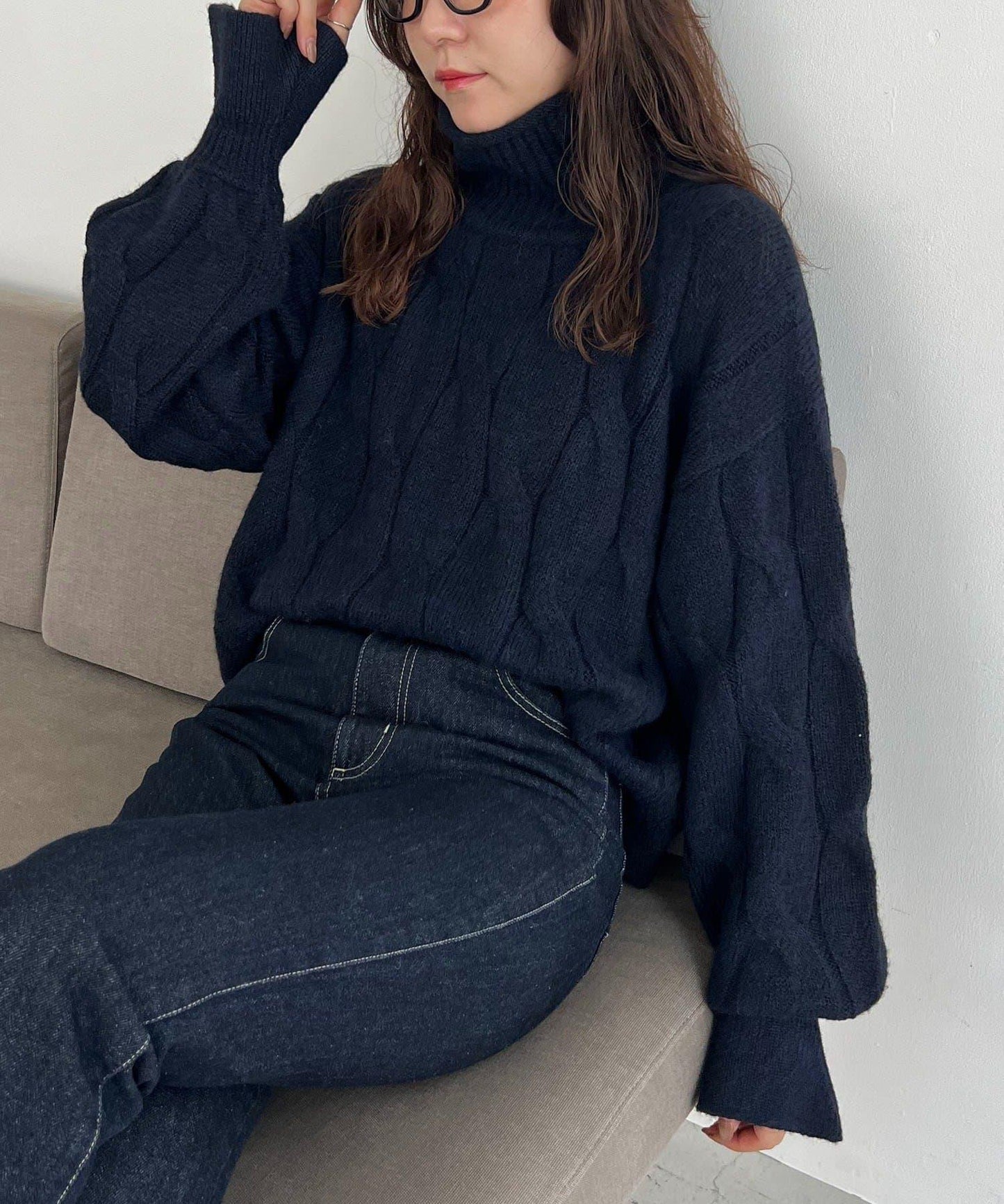 麻花糖果色針織衫