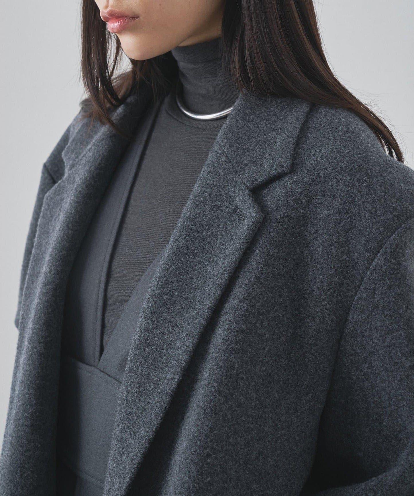 羊毛長款切斯特大衣