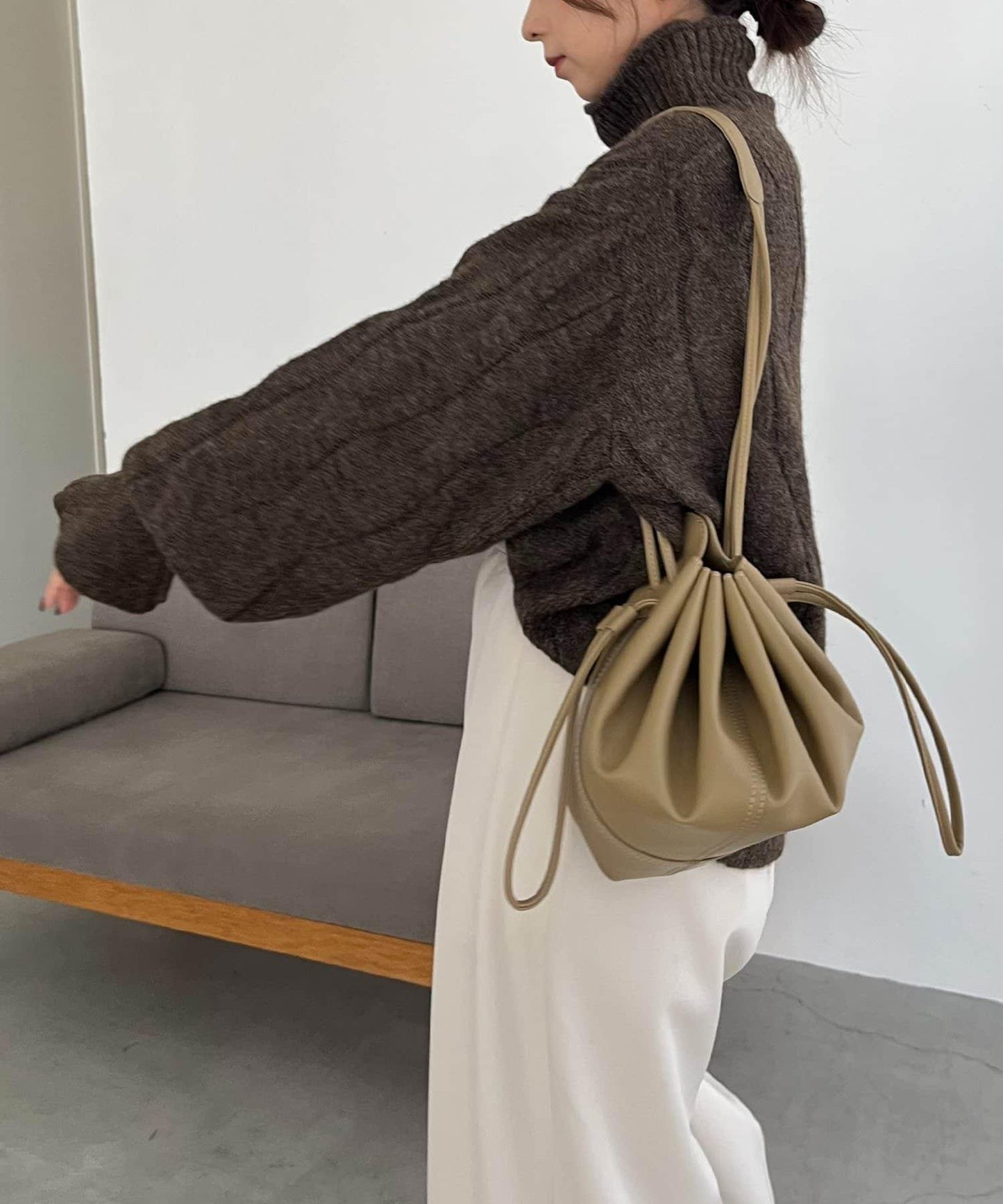 麻花糖果色針織衫