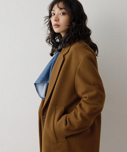 羊毛長款切斯特大衣