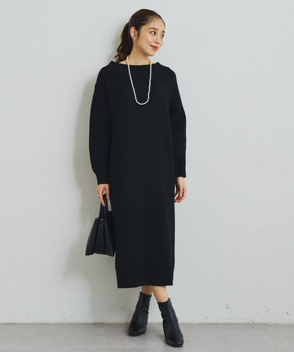 《大人可愛主角級單品◎》2WAY船領蝴蝶結針織連衣裙