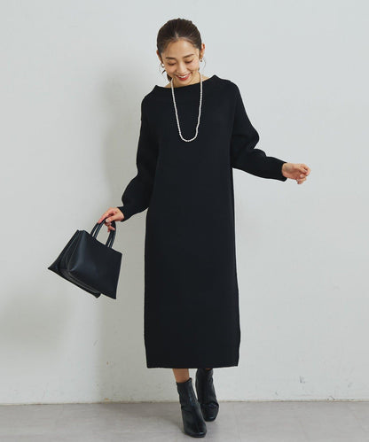 《大人可愛主角級單品◎》2WAY船領蝴蝶結針織連衣裙