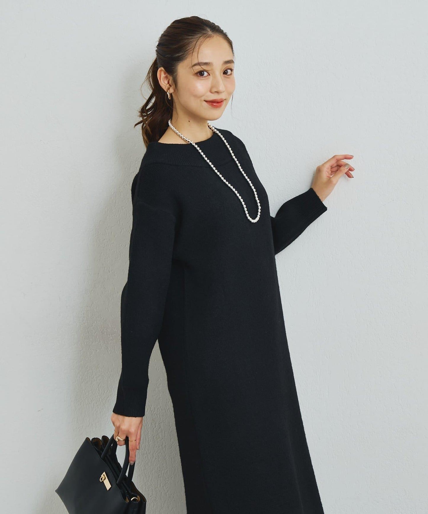 《大人可愛主角級單品◎》2WAY船領蝴蝶結針織連衣裙