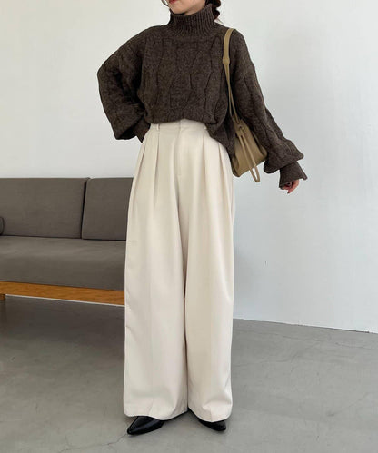 麻花糖果色針織衫