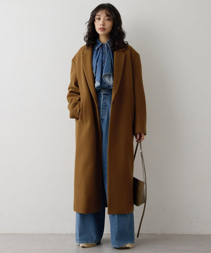 羊毛長款切斯特大衣