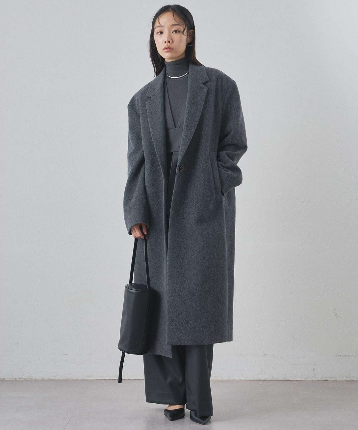 羊毛長款切斯特大衣