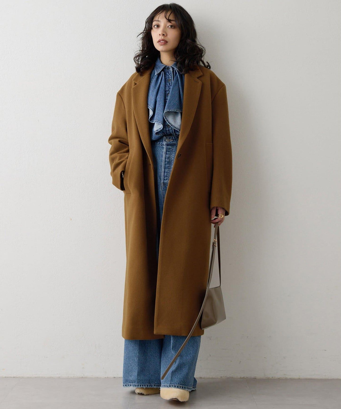 羊毛長款切斯特大衣