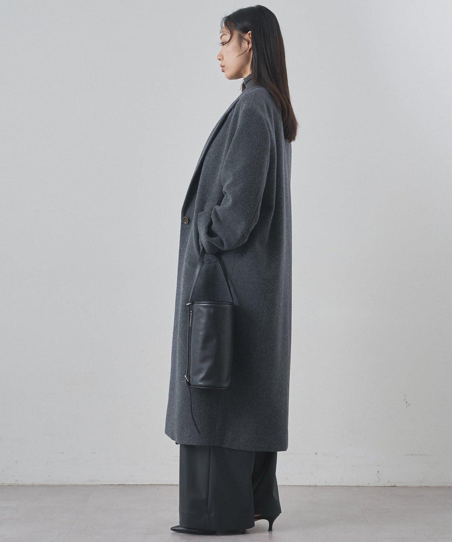 羊毛長款切斯特大衣