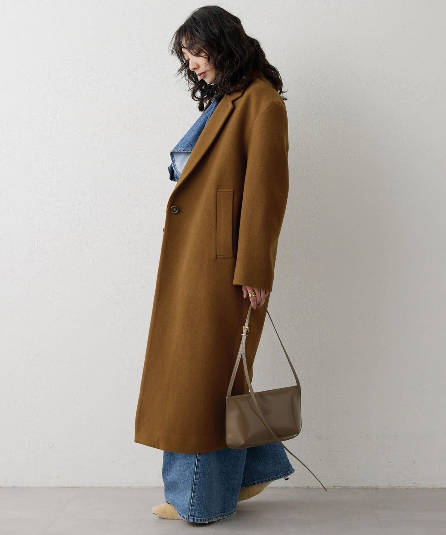 羊毛長款切斯特大衣