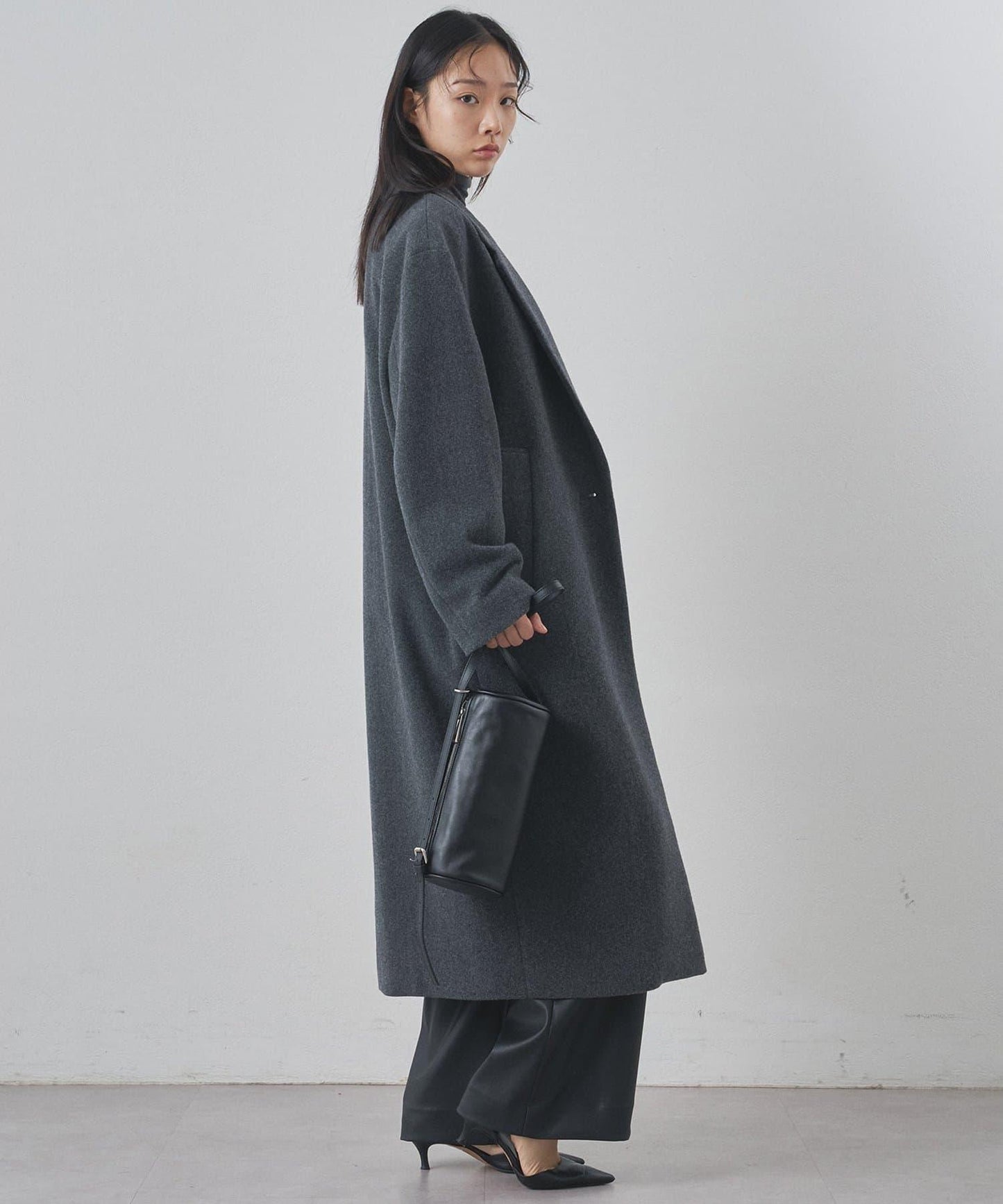 羊毛長款切斯特大衣