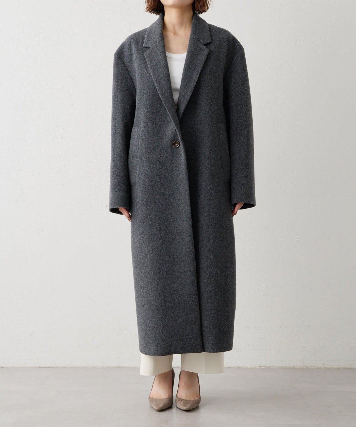 羊毛長款切斯特大衣