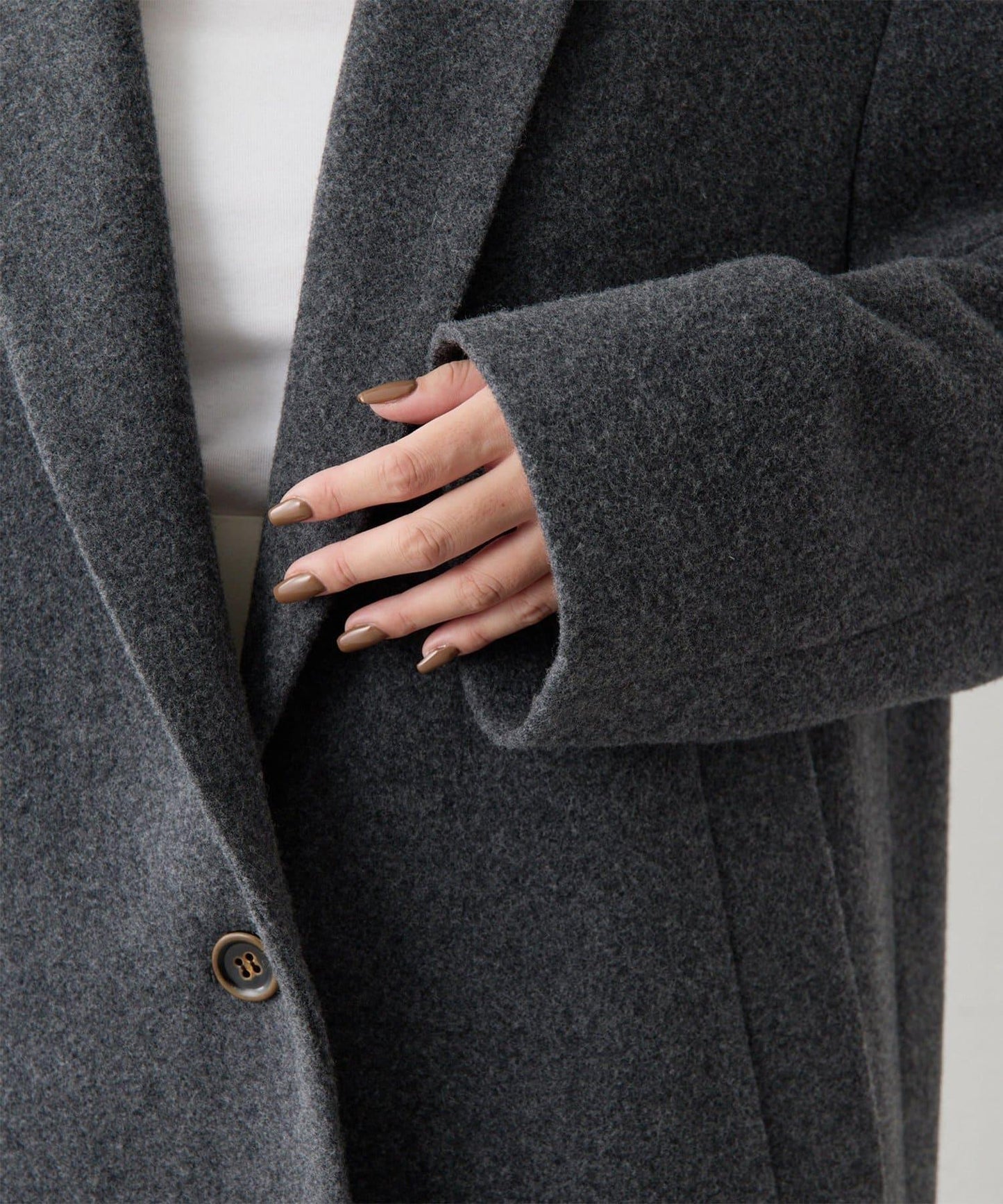 羊毛長款切斯特大衣