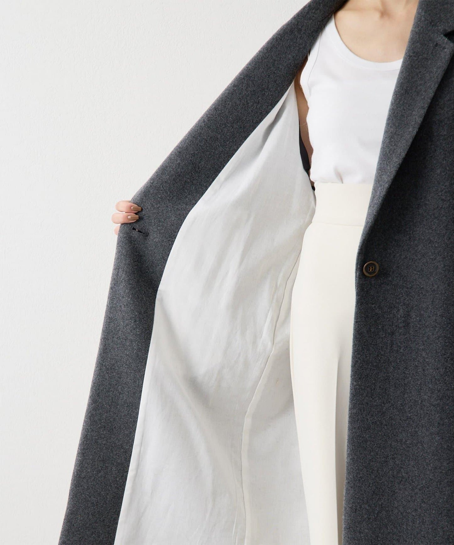 羊毛長款切斯特大衣