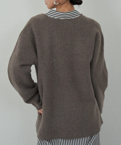 【HERITANOVUM】V領針織長款上衣