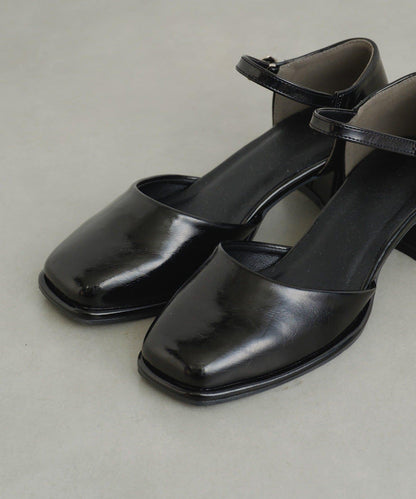 方頭帶扣高跟鞋