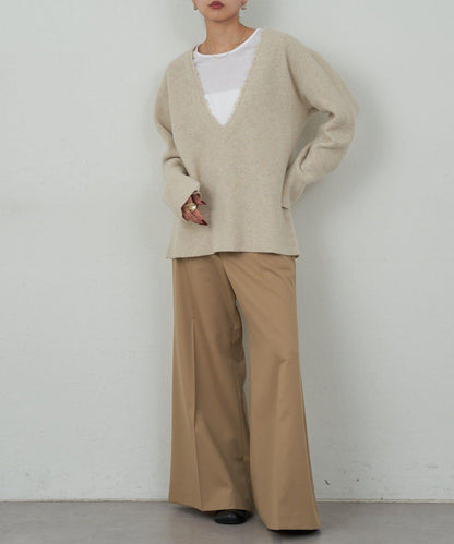 【HERITANOVUM】V領針織長款上衣