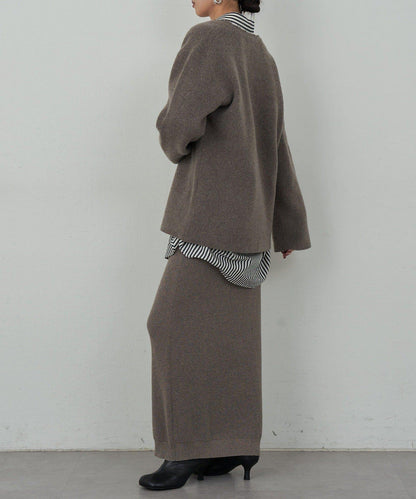 【HERITANOVUM】V領針織長款上衣