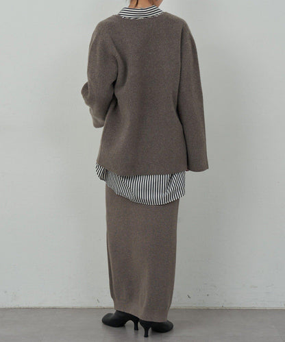 【HERITANOVUM】V領針織長款上衣