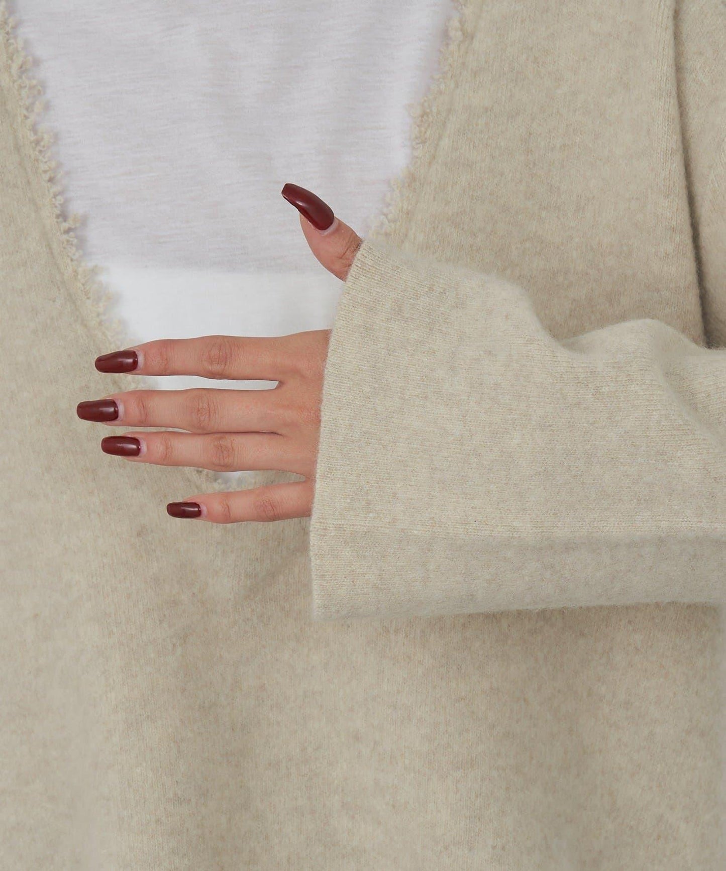 【HERITANOVUM】V領針織長款上衣