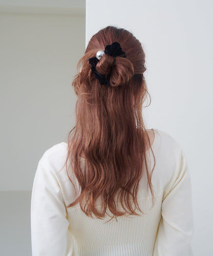 球形天鵝絨髮圈