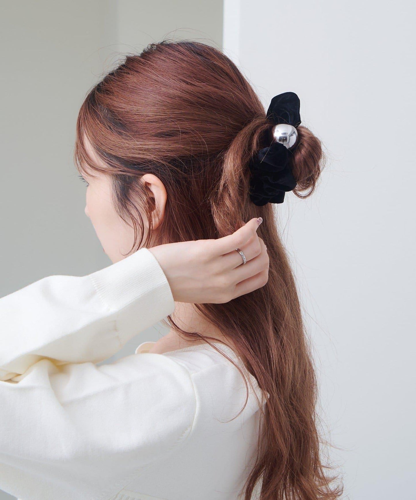 球形天鵝絨髮圈