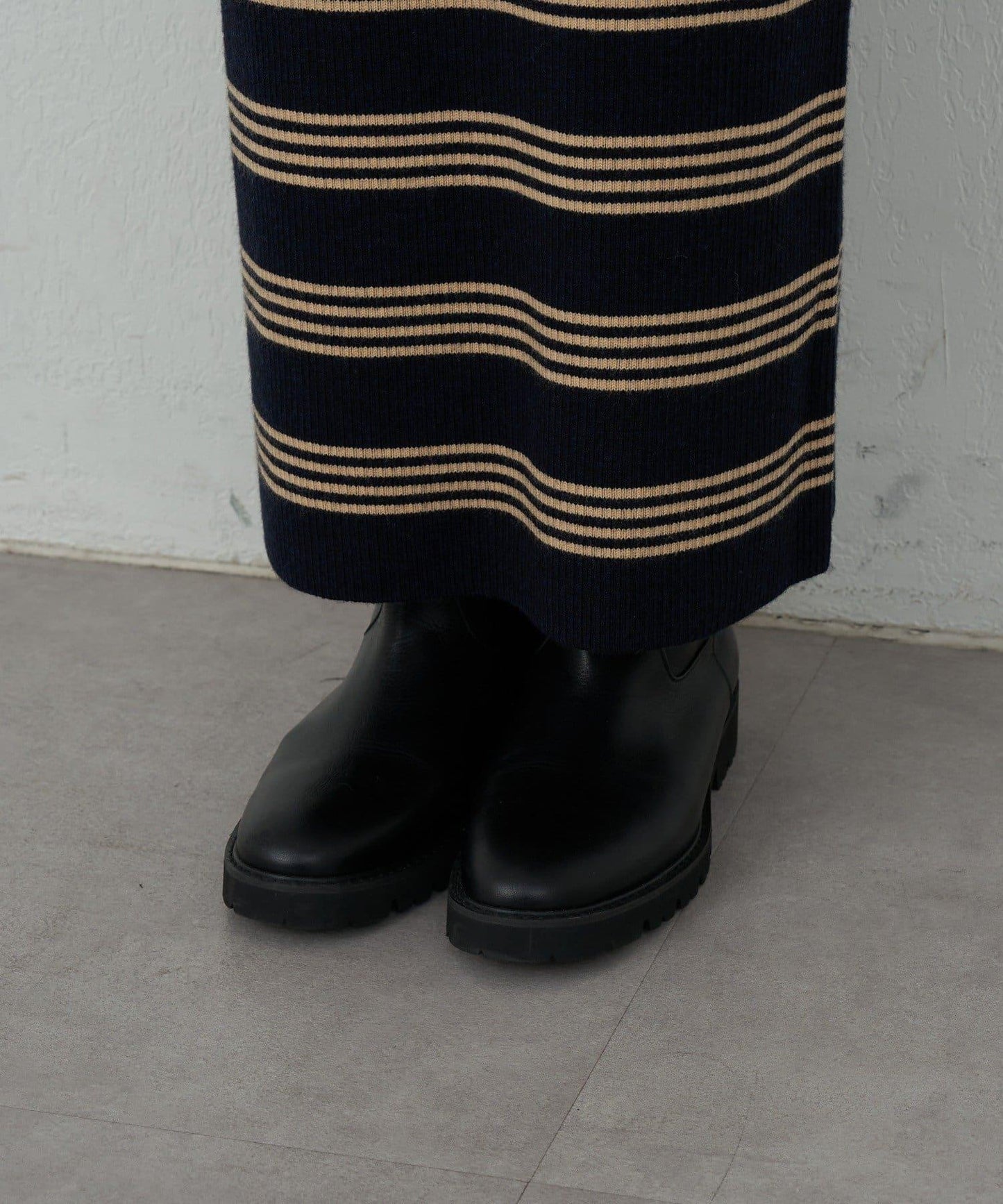 【可手洗】【HERITANOVUM】條紋針織連衣裙