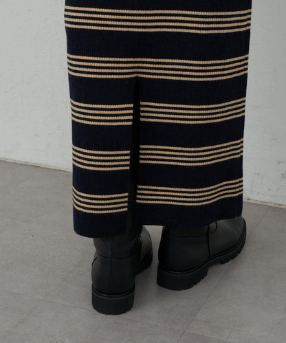 【可手洗】【HERITANOVUM】條紋針織連衣裙