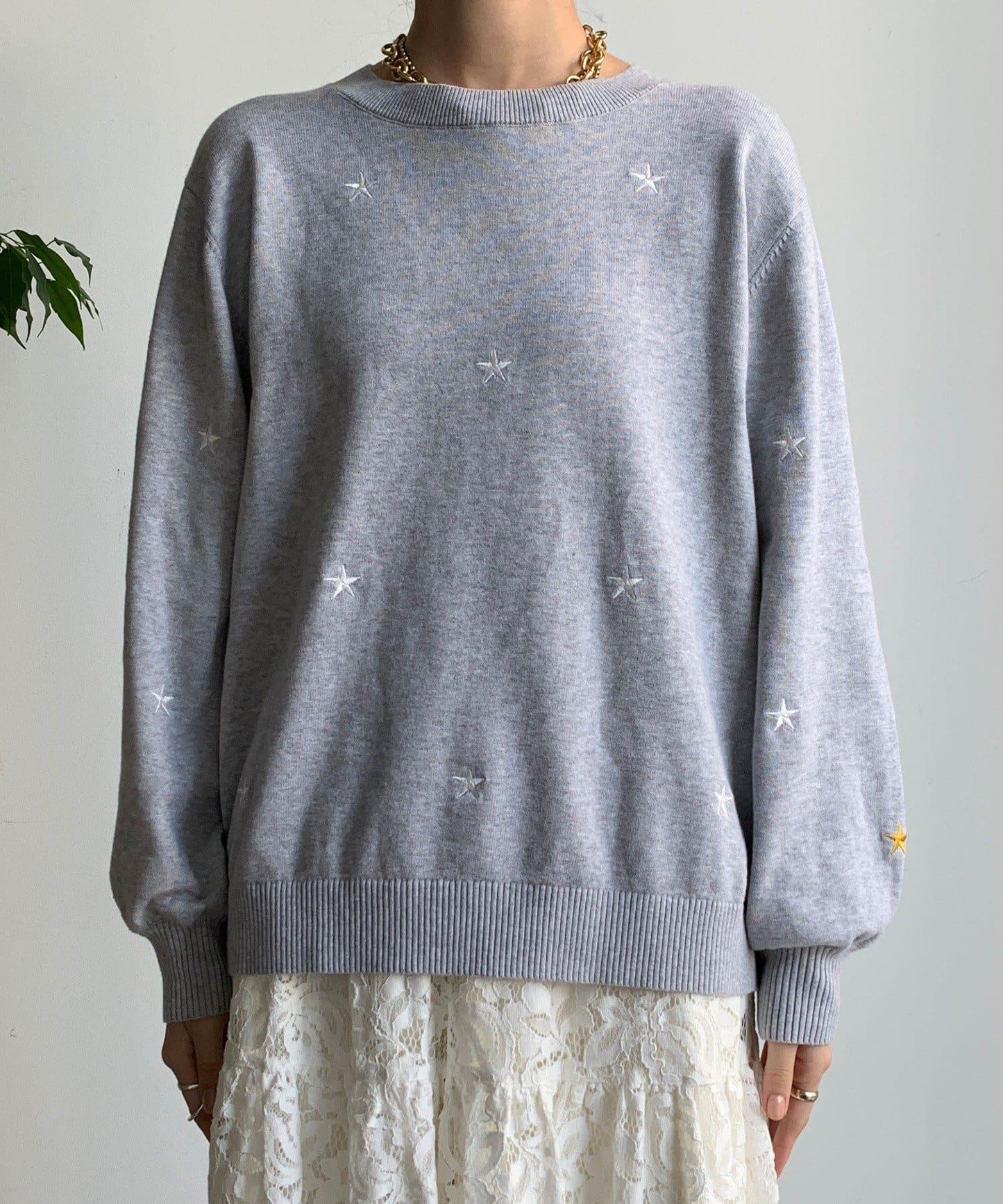 STAR刺繡針織衫