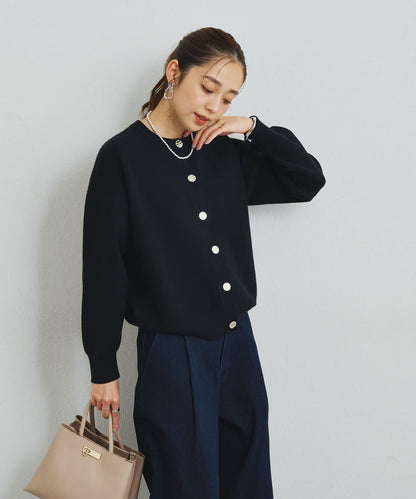 2WAY蕾絲領蝴蝶結針織開衫