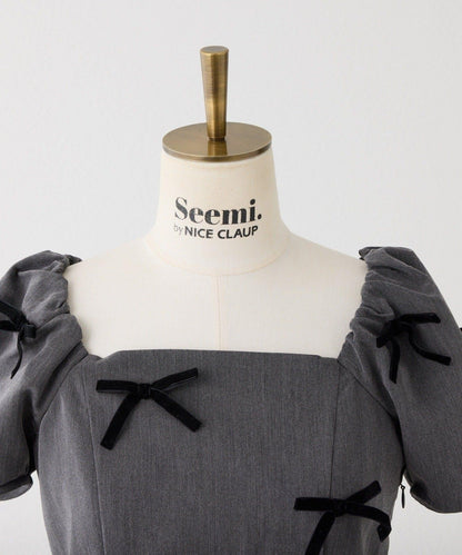 Seemi蝴蝶結連衣裙