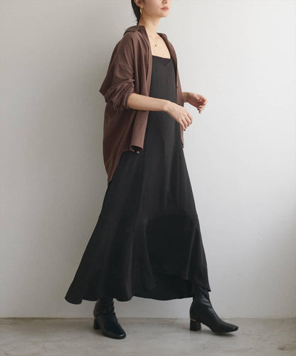 【natural couture】不對稱下襬吊帶連衣裙