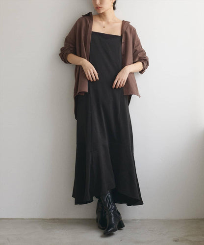 【natural couture】不對稱下襬吊帶連衣裙