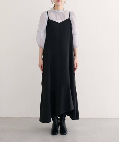 【natural couture】不對稱下襬吊帶連衣裙