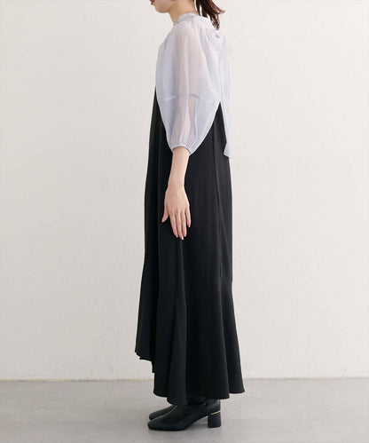 【natural couture】不對稱下襬吊帶連衣裙