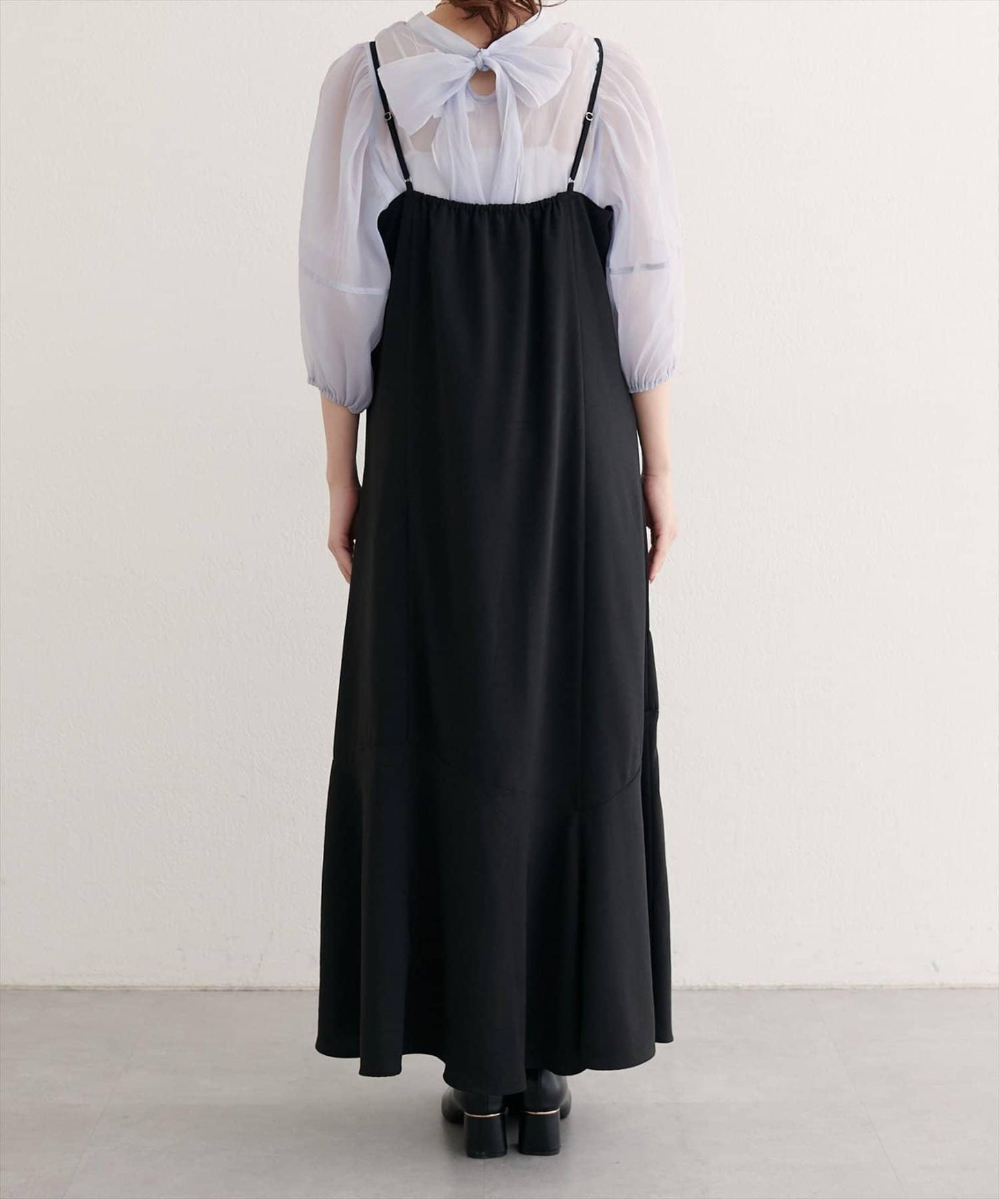 【natural couture】不對稱下襬吊帶連衣裙