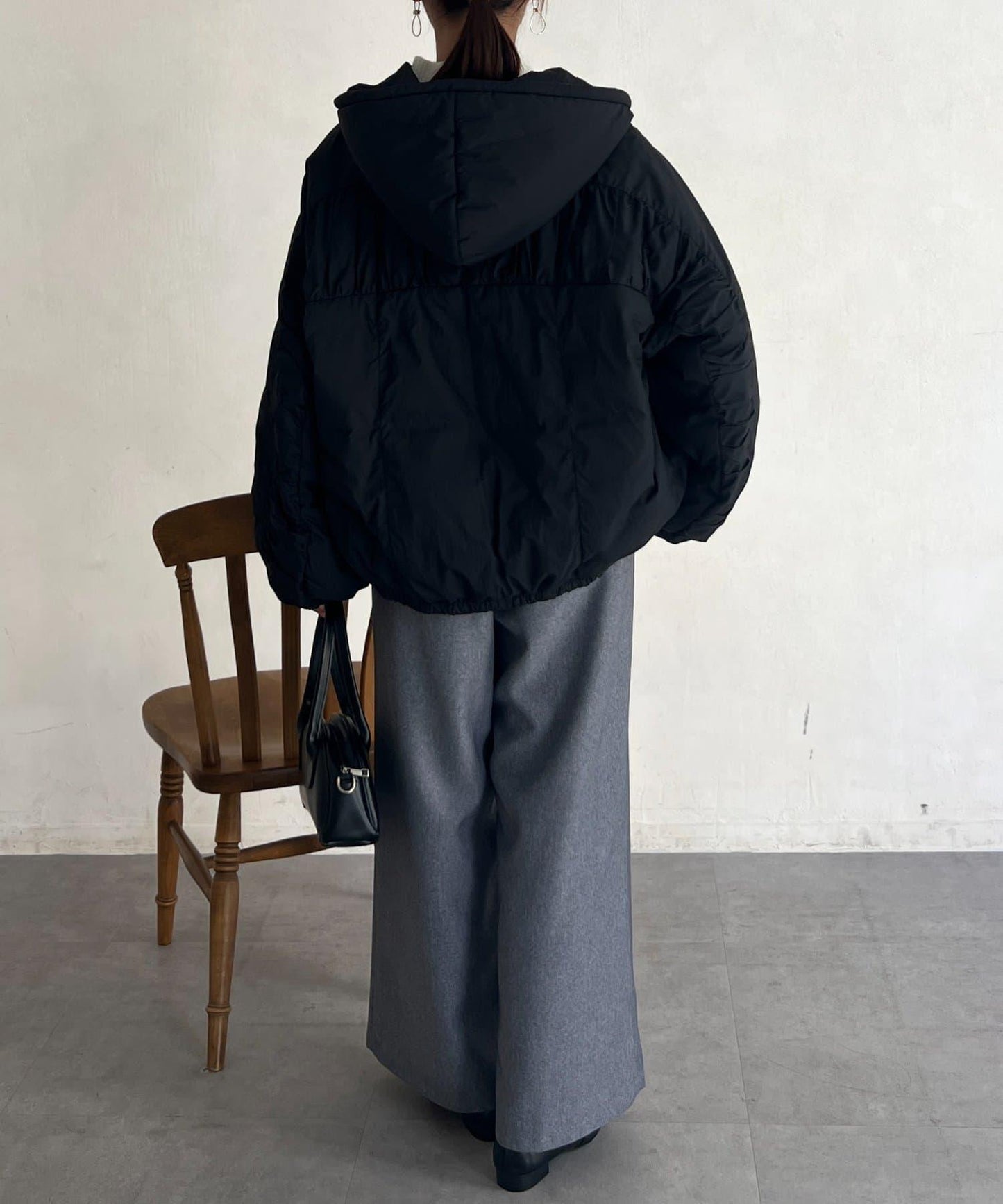 層疊褶皺羽絨服