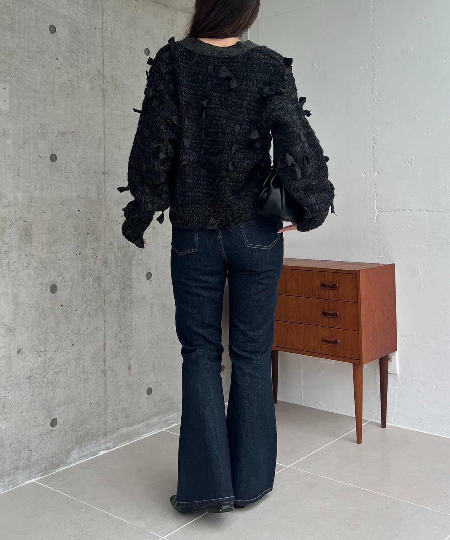 蝴蝶結針織開衫