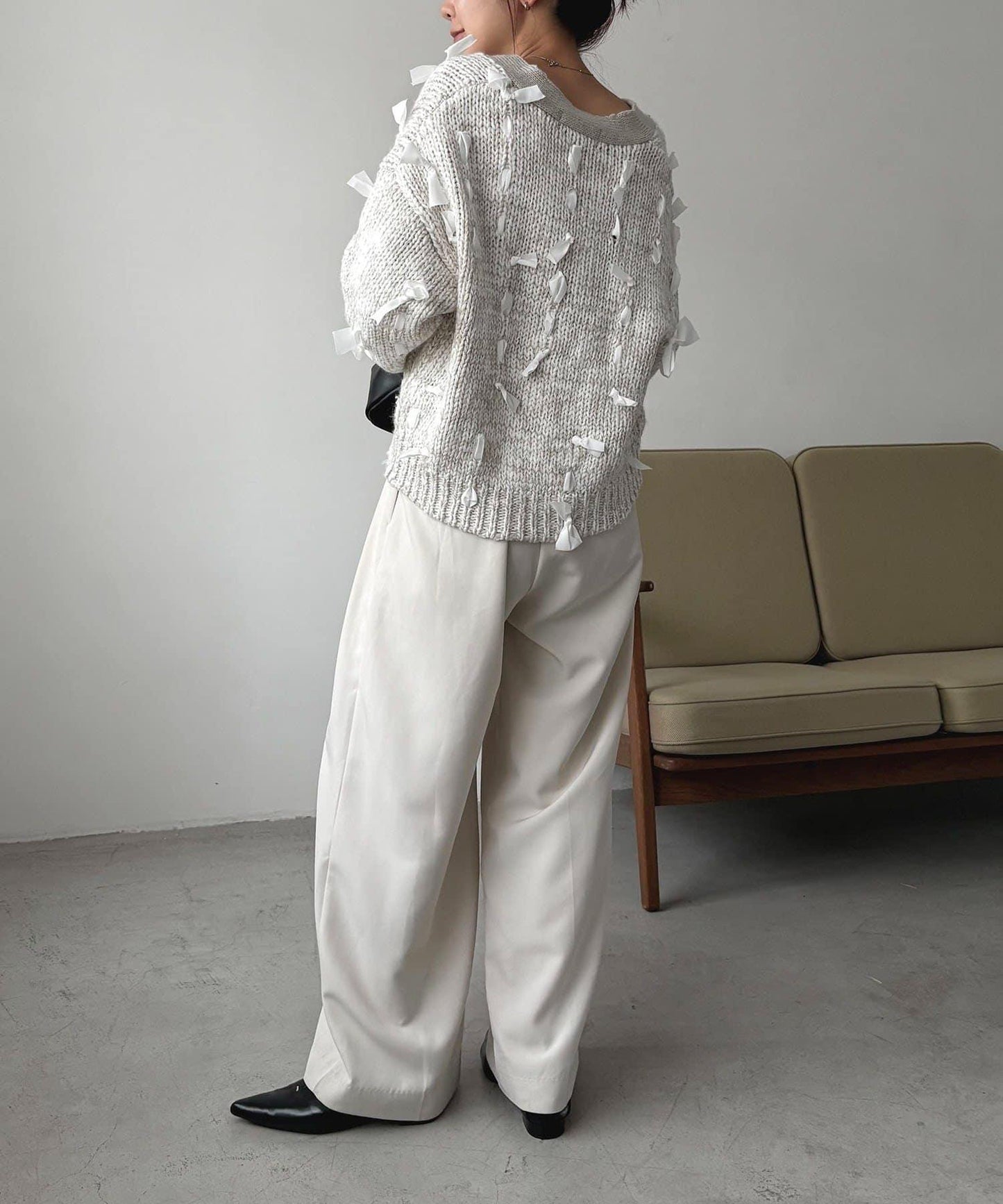 蝴蝶結針織開衫