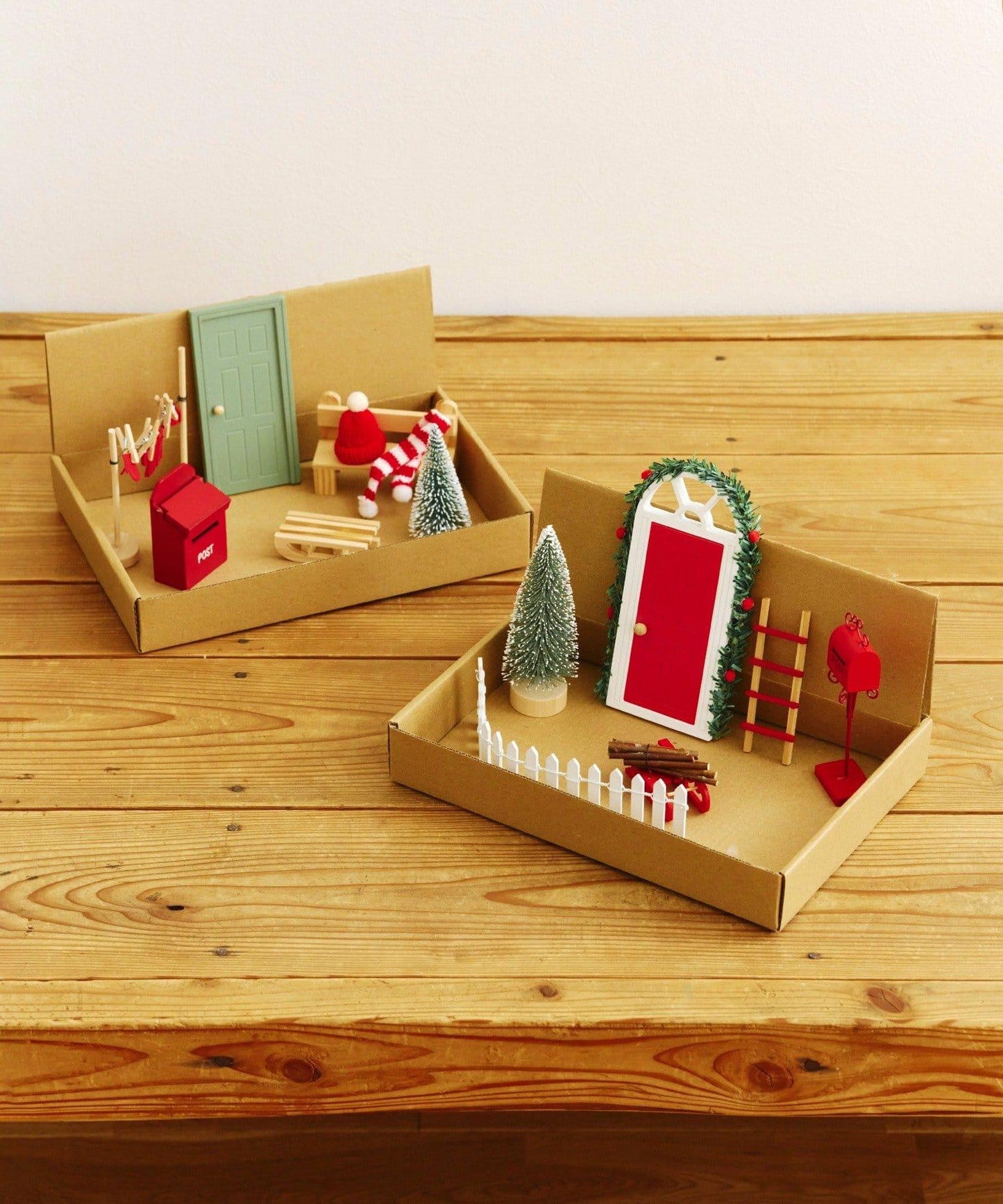 赤いドアのおうちのこびと小物セット/こびとのクリスマス