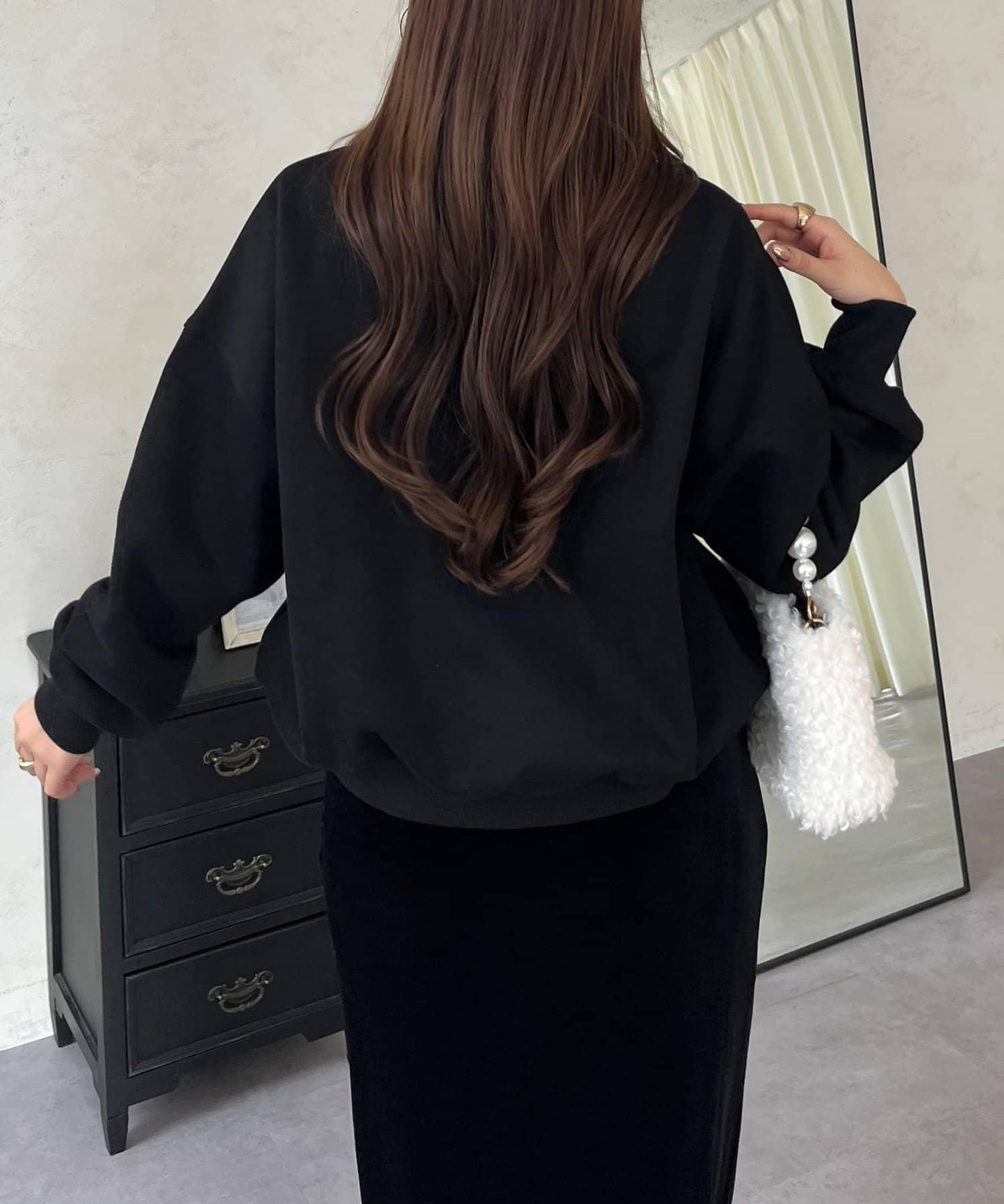 PARIS豹紋標誌加絨衛衣